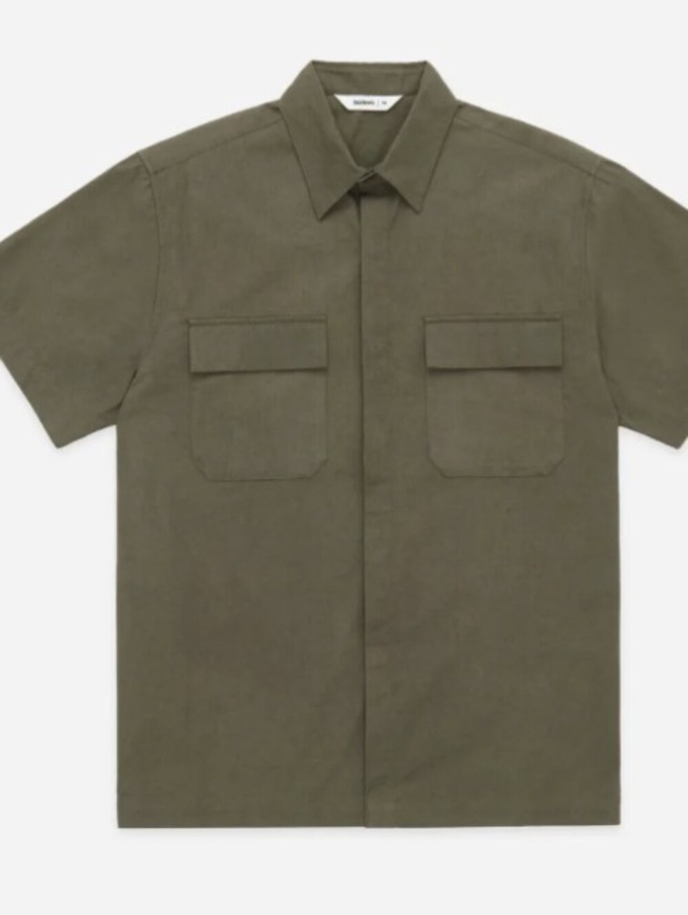 3SIXTEEN Garage Shirt Moss Short Sleeve Button Up Shirt Heavy Poplin Men Small